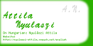 attila nyulaszi business card